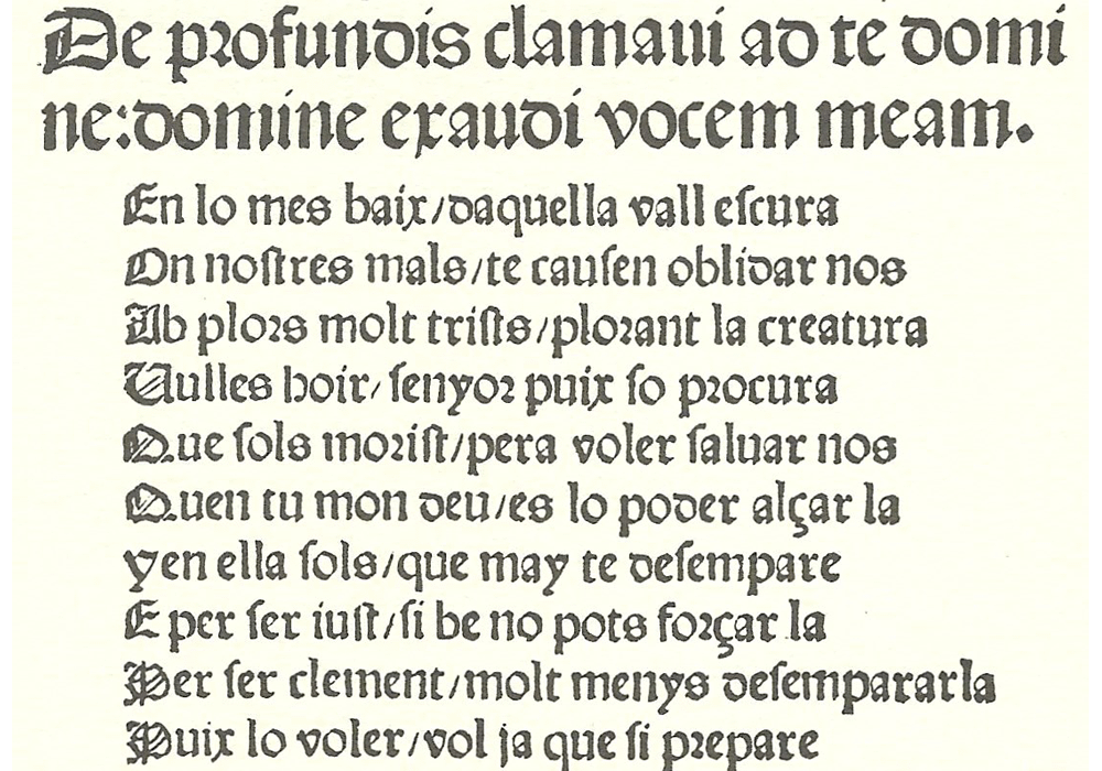 Omelia psalm De Profundis-Fuster-Palmart-Incunables Libros Antiguos-libro facsimil-Vicent Garcia Editores-2 Poema.